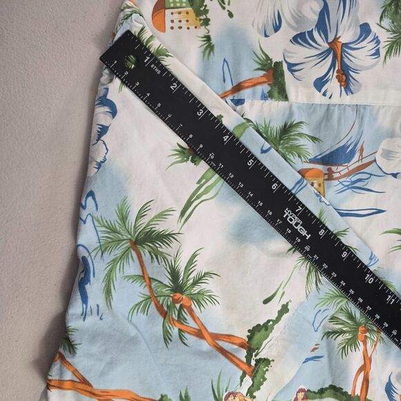 Campia Moda Shirt Men's L Blue Colorful Hawaiian Tropic Button Down Short Sleeve - Picture 12 of 16